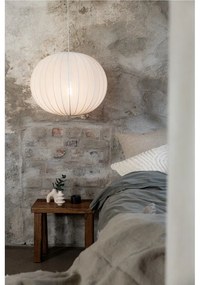 Бяло висящо осветително тяло с текстилен абажур ø 50 cm Florence – Markslöjd