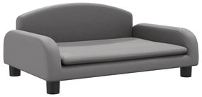 3196366 vidaXL Детски диван сив 70x45x30 см изкуствена кожа