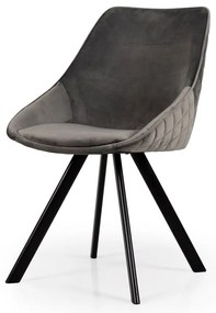 Столове за хранене от сиво кадифе в комплект от 2 броя Ritz - Tenzo