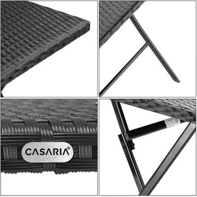 Сгъваема градинска маса от полиратан Rom със стоманена рамка 75 × 65 × 65 cm