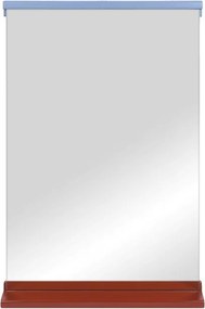 Стенно огледало с рафт масивно дърво 50x75 cm Lun – noo.ma