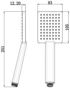 Пластмасова душ глава в лъскаво сребристо – Sapho