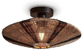 Таванна лампа с абажур от юта в черен и естествен цвят ø 40 cm Iguazu - Good&amp;Mojo
