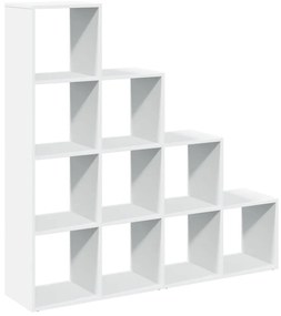 857967 vidaXL Разделител за стая / библиотека, бял, 4 нива, 131,5x29x131,5 см