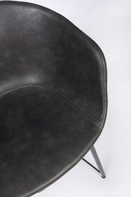 Тъмносив тапициран трапезен стол Warhol – Bizzotto