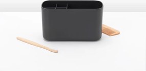 Кутия за аксесоари за баня Brabantia ReNew 1003493, Устойчива на корозия, Вътрешен разделител, Противоплъзгаща основа, Тъмносив