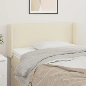 3118562 vidaXL Горна табла за легло, кремава, 83x16x78/88 см, изкуствена кожа