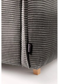 Сив сгъваем ъглов диван от рипсено кадифе (ляв ъгъл/"U" форма) Tori – Bonami Selection