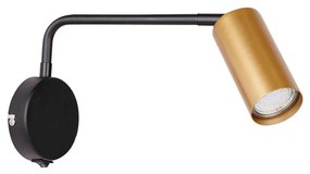 Метална стенна лампа в черно-златист цвят Tina - Candellux Lighting