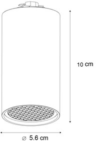 Модерен прожектор тъмно бронз за 1-фазна релсова система за осветление GU10 50mm - Iconic Ruby Honey