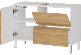 Бял шкаф под умивалника от дъб 80x56 cm Torrance - Germania