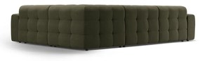 Зелен ъглов диван (десен ъгъл/L форма) Kendal – Micadoni