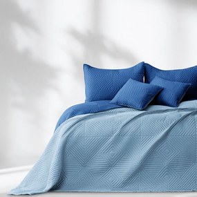 Синьо капитонирано покривало за легло от микрофибър 220x240 cm Softa – Restilo