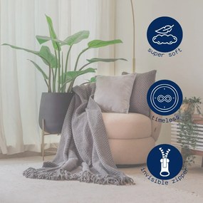 Декоративна възглавница от шенил 45x45 cm Renee – Tiseco Home Studio