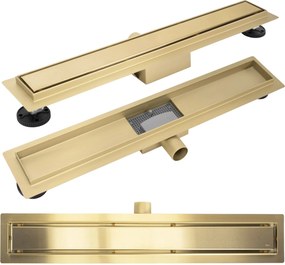 Линеен отводнител Rea Neox brush gold 70