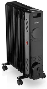 Маслен радиатор Zilan ZLN8416, 2000 W, 9 ребра, 3 степени, Дистанционно управление, Термостат, Черен