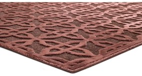 Червен вискозен килим Margot Copper, 60 x 110 cm - Universal