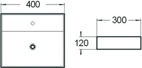 Mexen Mini мивка върху плот 40 x 30 см, бяла - 21094000