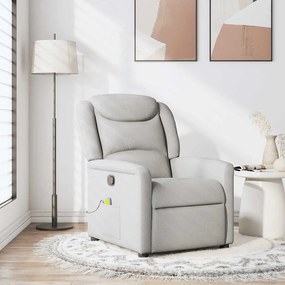 4015615 vidaXL Масажен стол за лежанка Cloud Grey Fabric