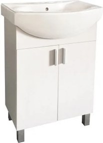 Долен шкаф за баня ICP 5544, Inter Ceramic, PVC, бял, с умивалник, 44x85x55см