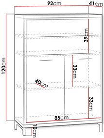 Бюфет Mediolan AT06-Natural-With foot