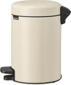 Кош за боклук с педал Brabantia NewIcon 1005523, 3 л, Плавно затваряне, Противоплъзгаща основа, Бежов