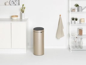 Кош за боклук Brabantia Touch Bin New 1003221, 30 л, Безшумно и плавно затваряне, Златен металик