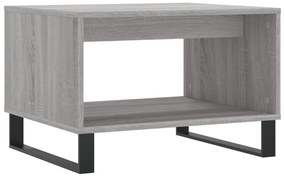 829266 vidaXL Кафе маса, сив сонома, 60x50x40 см, инженерно дърво