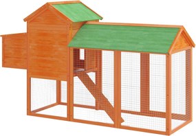 Кокошарник кафяв 193x65x117 см бор масив