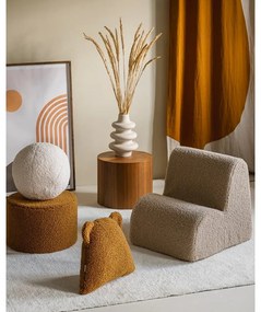 Кафява детска възглавница за диван от букле Bear – Wigiwama