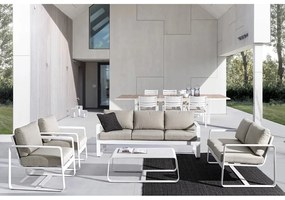 Бял алуминиев градински диван Merrigan – Bizzotto