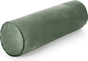 Декоративна кадифена възглавница във формата на руло Зелено
