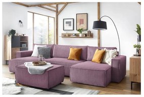 Розова табуретка от велур Nihad - Bobochic Paris