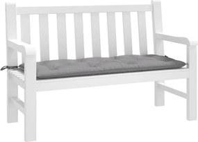 Възглавница за градинска пейка сива 120x50x7 см оксфорд плат