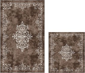 Кафяви килими за баня в комплект 2 бр. 60x100 cm – Foutastic