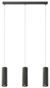 Сива висяща лампа с метален абажур 68x7 cm Costilla - Markslöjd