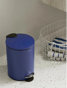 Синьо стоманено кошче за боклук с педал 3 l Tubo – Blomus