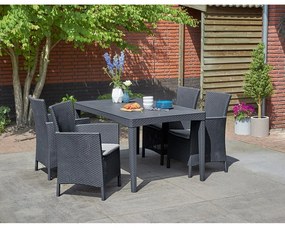 Тъмносиво пластмасово градинско кресло Lowa – Keter