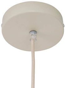 Japandi висяща лампа кремава с ленен абажур - Aisha