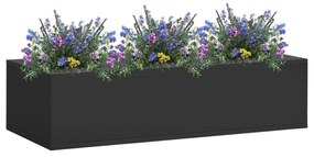 336428 vidaXL Офис кутия за цветя, антрацит, 90x40x23 см, стомана