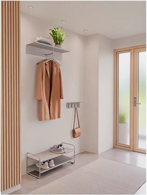 Светлосив стоманен стелаж за обувки 33x33x80 cm A-Shoe – Zone