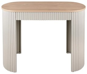 Бежова метална конзолна маса 40x100 cm Estriado – Leitmotiv