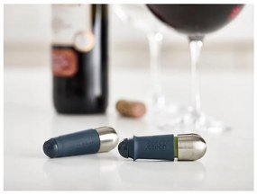 Комплект от 2 черни тапи за вино BarWise - Joseph Joseph