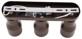 Кръгъл таванен прожектор тъмно бронзов GU10 50mm 3-светлинен - Stanley