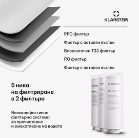 Klarstein PureLine 600, филтрираща система, обратна осмоза, 600 GPD / 2270 литра/ден