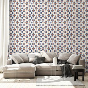 Тапет – Оранжево-сини цветни кръгове