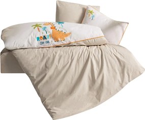 Бежово памучно детско спално бельо с включен долен чаршаф, 4 части 100x150 cm Kiddo – Mijolnir