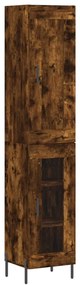 3200398 vidaXL Висок шкаф, опушен дъб, 34,5x34x180 см, инженерно дърво
