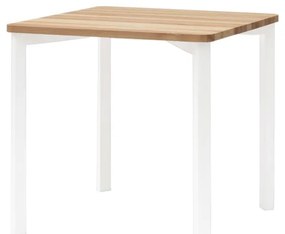 Бяла маса за хранене със заоблени крака TRIVENTI, 80 x 80 cm Triventi - Ragaba