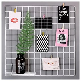 Бяла метална дъска за напомняне, 60 x 60 cm - Evila Originals